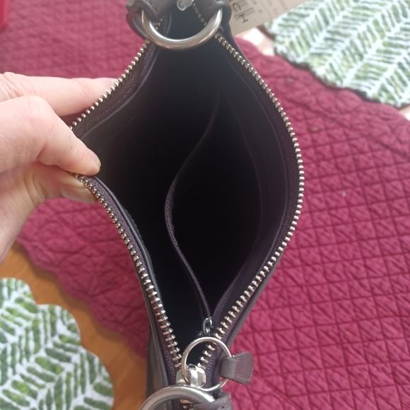 COACH VINTAGE HOBO LEATHER CHELSEA BROWN  CROSSBODY BAG  NEW - Picture 7 of 16